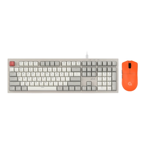 지클릭커 OFFICEPRO OPS990 사일런스 M 108 키보드 무선 마우스 세트 (Retro)_이미지