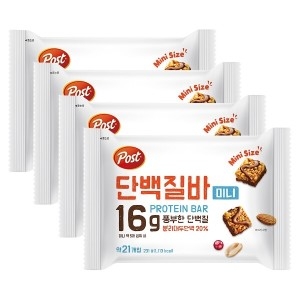 동서식품 포스트 단백질바 미니 231g (4개)
