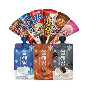월드콘 설레임 구구콘 돼지콘 등 콘 파우치 12개 골라담기
