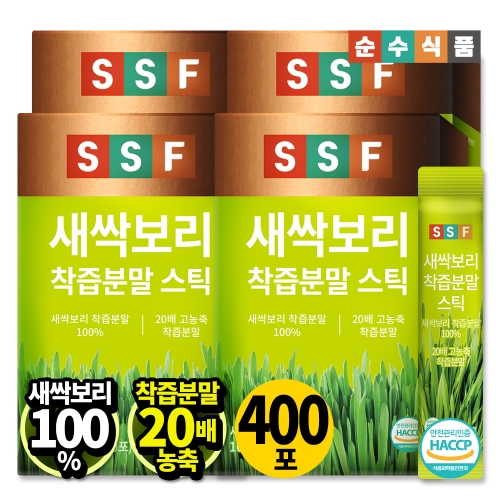 순수식품 SSF 새싹보리 착즙분말 스틱 1g 100포 (4개)_이미지