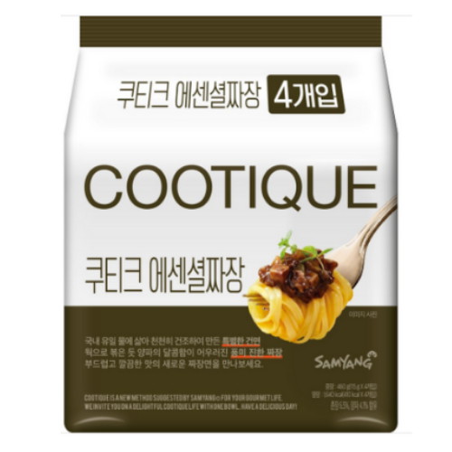 삼양식품 쿠티크 에센셜 짜장 115g (4개)
