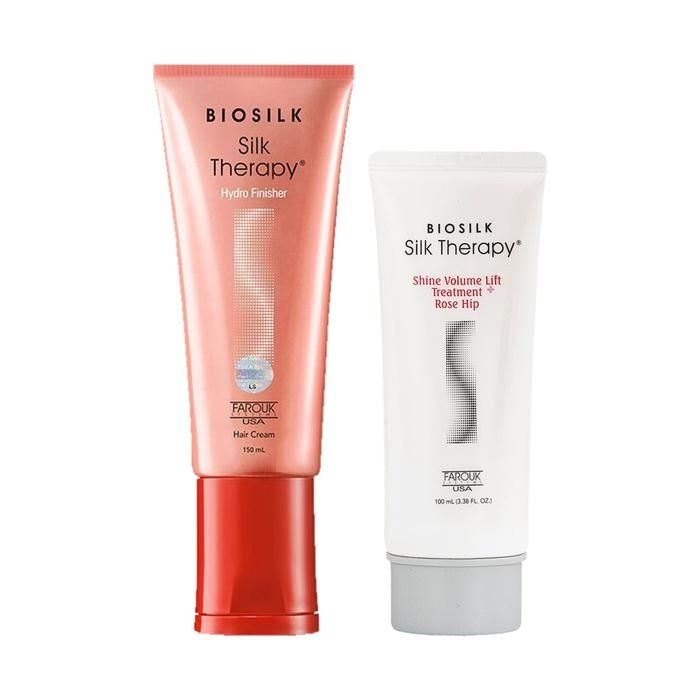  실크테라피 하이드로 피니셔 헤어크림 150ml+샤인 트리트먼트 플러스 로즈힙 100ml 2종세트