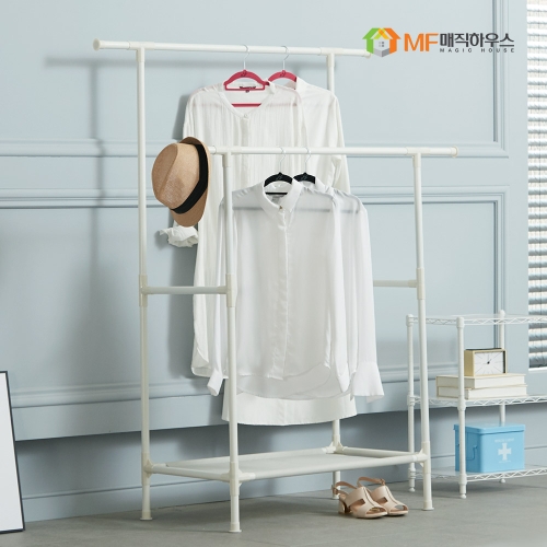 MF매직하우스 모듈랙 드레스룸 2단 베이직 행거_이미지