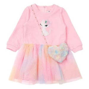 퍼스트어패럴 프렌치캣 핑크꽃 자가드 가방원피스 Q44DCO150P1 Q54DSO060