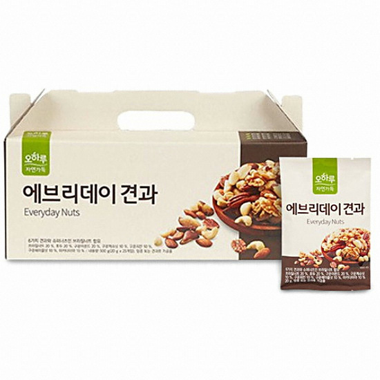 맑은농산 오하루 자연가득 에브리데이 견과 20g 25개입 (3개)_이미지