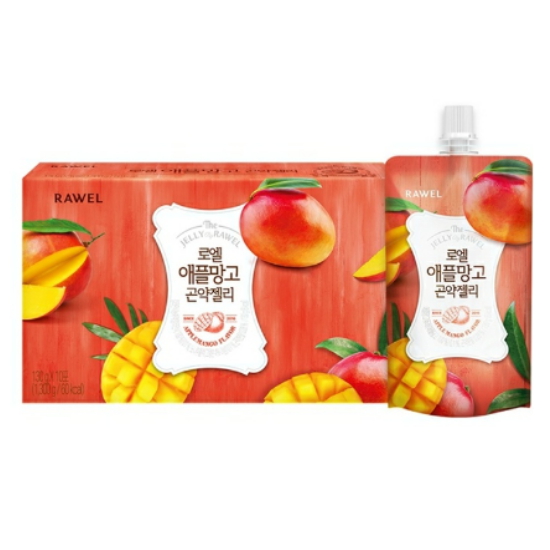한국생활건강 로엘 팅글 애플망고 곤약젤리 10개입 1.3kg (4개)_이미지