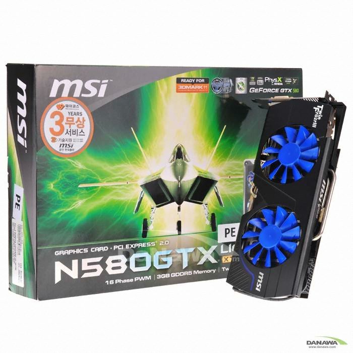 MSI 지포스 GTX580 N580GTX 라이트닝 PE D5 3GB_이미지