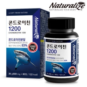  내추럴라이즈 콘드로이친 어골칼슘 웰리아 상어연골분말 60정