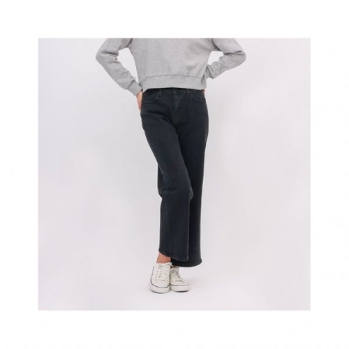 잠뱅이 여성 오비안밴드 블랙 바이오스톤 워싱 기모 TGAM4DTG773-BK 502054_이미지