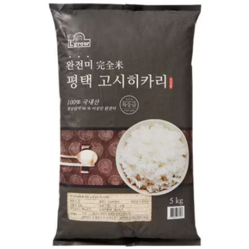 엘그로 2025 햅쌀 완전미 평택 고시히카리 5kg (1개)_이미지