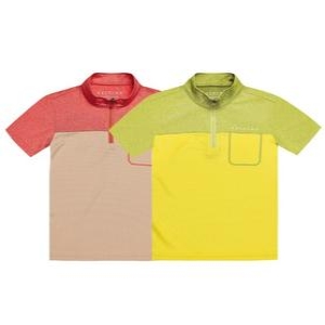 여아동 멜란지 하이쿨 등산 반팔 반집업 티셔츠 1602TK514G