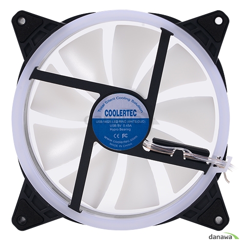 COOLERTEC USB-14025 LED RING WHITE(DUO)_이미지