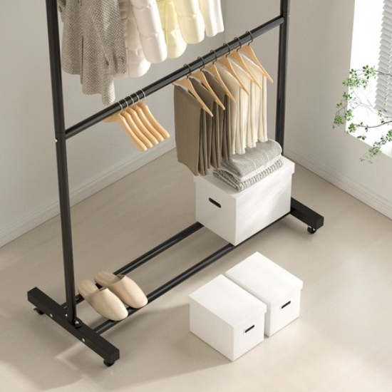 코멧 철재 이동식 2단 스탠드 행거_이미지