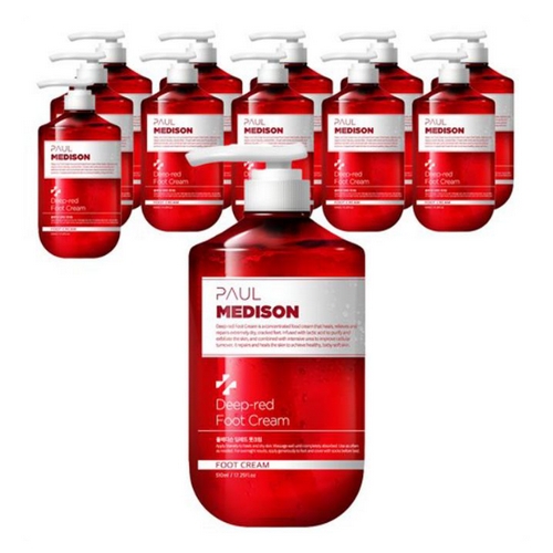 폴메디슨 딥레드 대용량 고보습 각질 케어 풋크림 510ml (12개)_이미지