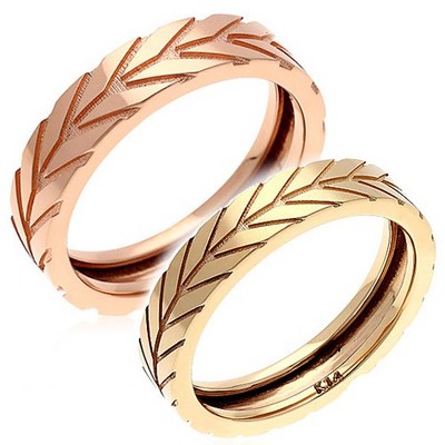 골드 전문점 14k 20대 해링본 패턴 커플링 CS639118평생A/S