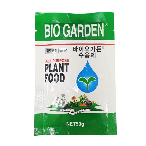 왁스콜렉션 바이오가든 수용제 50g -비료 거름 식물영양제 분갈이흙 상토 화분 텃밭_이미지