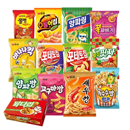 스낵 13종 새우깡 포테토칩 바나나킥 외