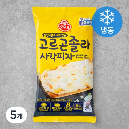 오뚜기 고르곤졸라 사각피자 냉동 88g 5개