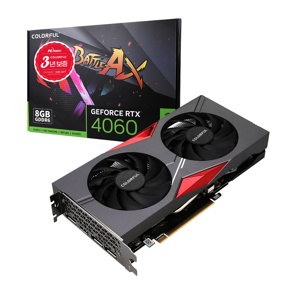 COLORFUL 지포스 RTX 4060 토마호크 DUO D6 8GB 피씨디렉트_이미지