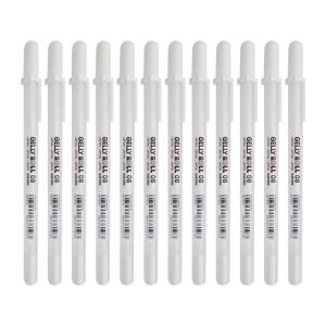 사쿠라 겔리롤 화이트 젤잉크펜 0.8mm (12개)_이미지