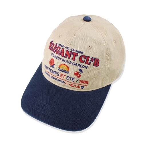 곤니치와봉쥬르 엘레강트 캡 베이지/네이비 1911365