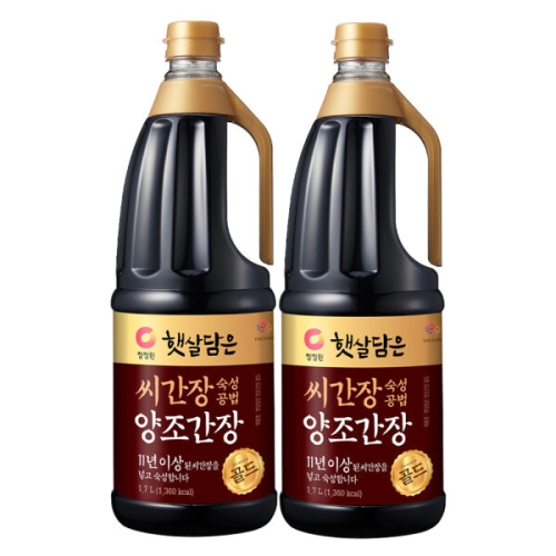 대상 청정원 햇살담은 씨간장 숙성공법 양조간장골드 1.7L (2개)