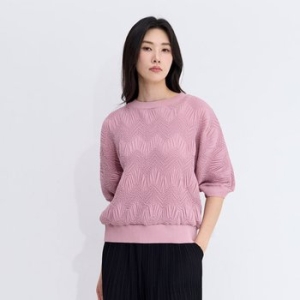 플리츠미 프릴 엠브로이더리 립 티셔츠_PPTSF125008_이미지