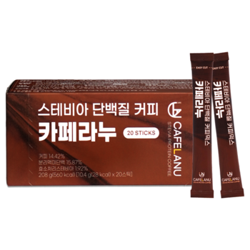 제이에스푸드 카페라누 스테비아 단백질커피 20개입 (1개)