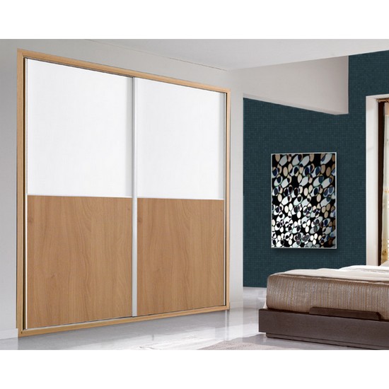 더젠 뷰투톤 슬라이딩 옷장세트7 2단서랍형 (160cm)