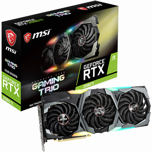 MSI 지포스 RTX 2080 Ti 게이밍 트리오 D6 11GB 트라이프로져_이미지
