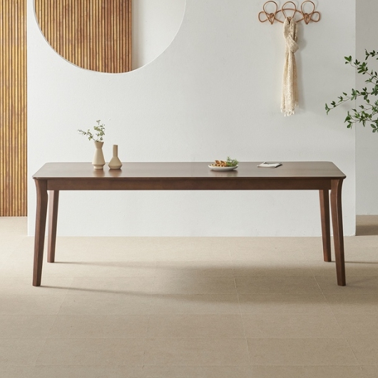 라로퍼니처 레스트 고무나무 원목 낮은 패밀리 식탁 1900 (의자6개)_이미지