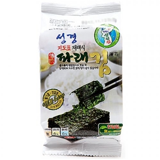성경식품 지도표성경김 지도표 재래식 성경식탁김 4g x 10p + 파래김 4g x 10p 20개_이미지