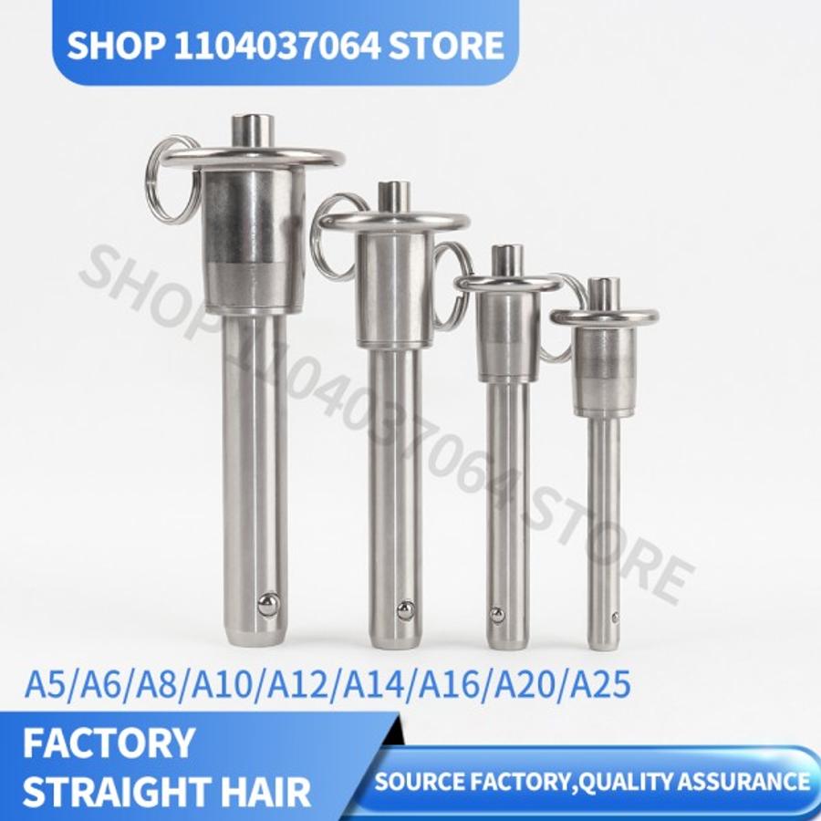 공장 가격 볼 잠금 핀 VCN110 실버 스테인레스 스틸 Iine 어레이 퀵 릴리스 스프링 직경 5-8mm_이미지