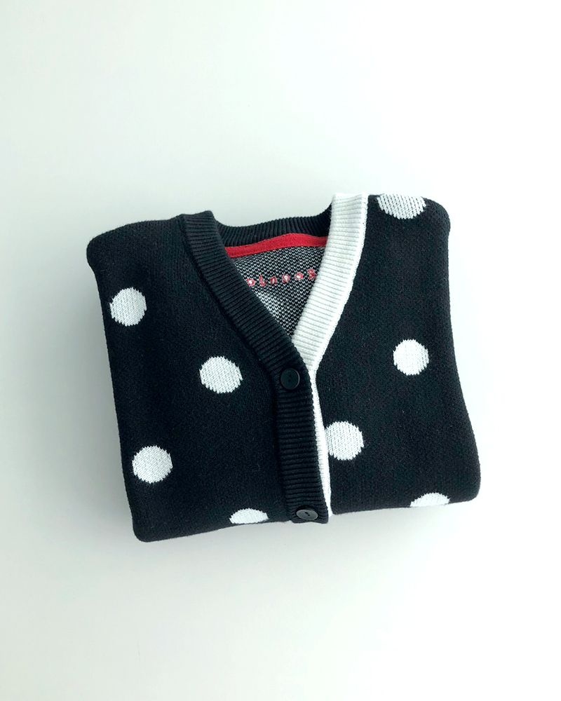 로아앤제인 스노우볼 니트 가디건 RJ22WCA08BK-US