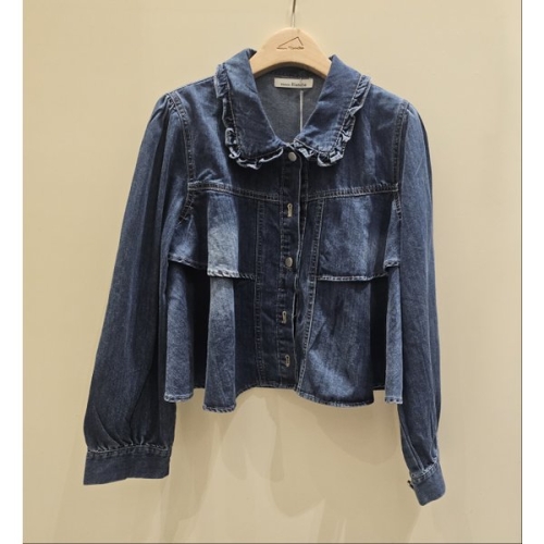 메종블랑쉬 프릴데님블라우스 M261JBL301K_이미지