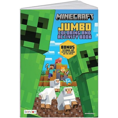 마인크래프트 컬러링 북 액티비티 마인 크래프트 점보 픽셀 아트 비디오 게임 80페이지 라이선스 233940 액티비티 북_이미지