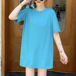 루즈핏 민소매 반팔 롱티셔츠 미니원피스 35658531