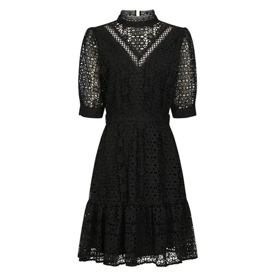 썬쿠 자수 레이스 반소매 원피스 SN71D9OPS63X_이미지