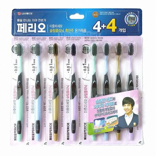 이중미세모 슬림클리닉 흑진주 온가족용 칫솔