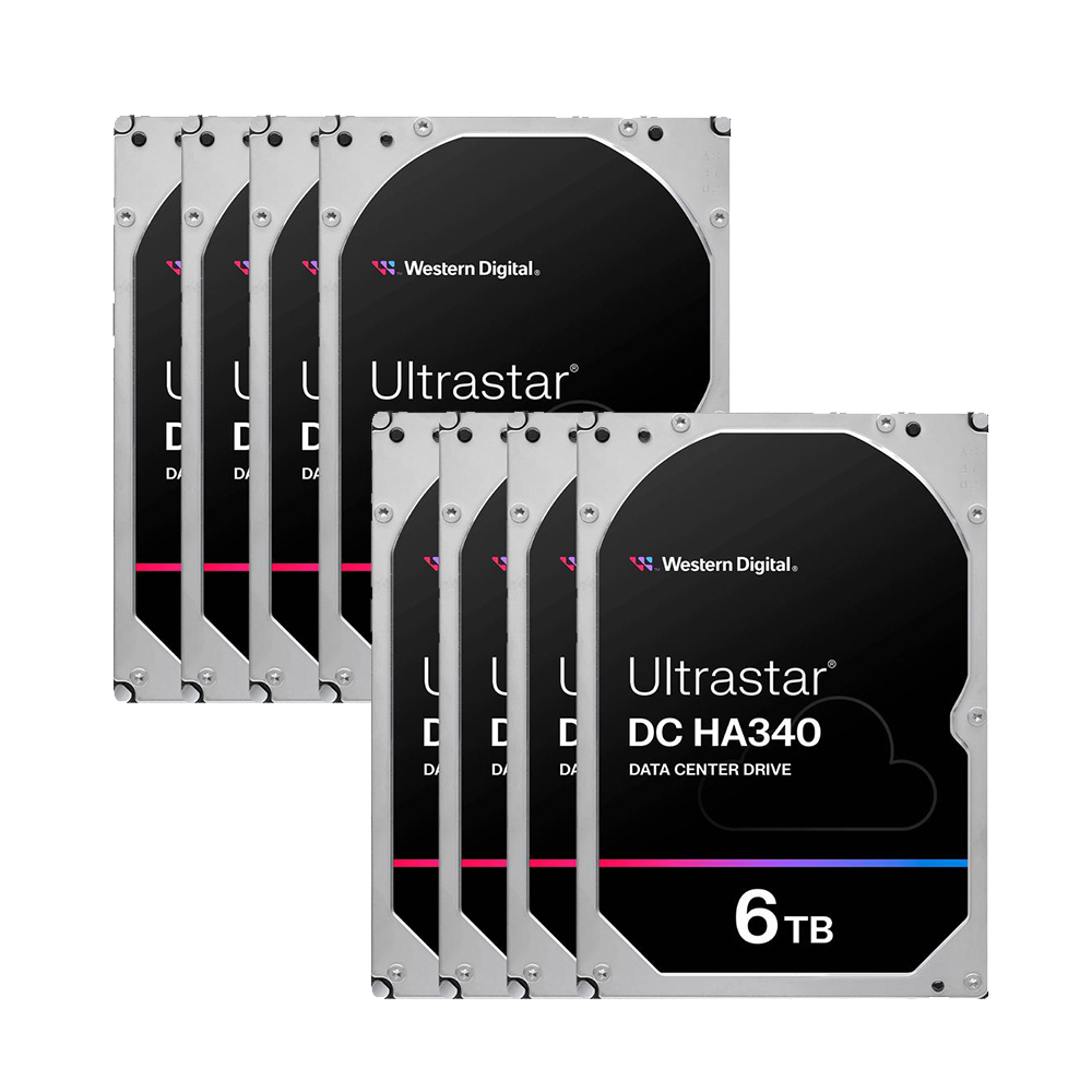 Western Digital Ultrastar DC HA340 패키지 7200/256M WUS721206BLE6L4 (8x6TB)_이미지