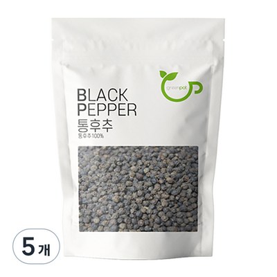 그린팟 통 흑후추 리필용 200g (5개)_이미지