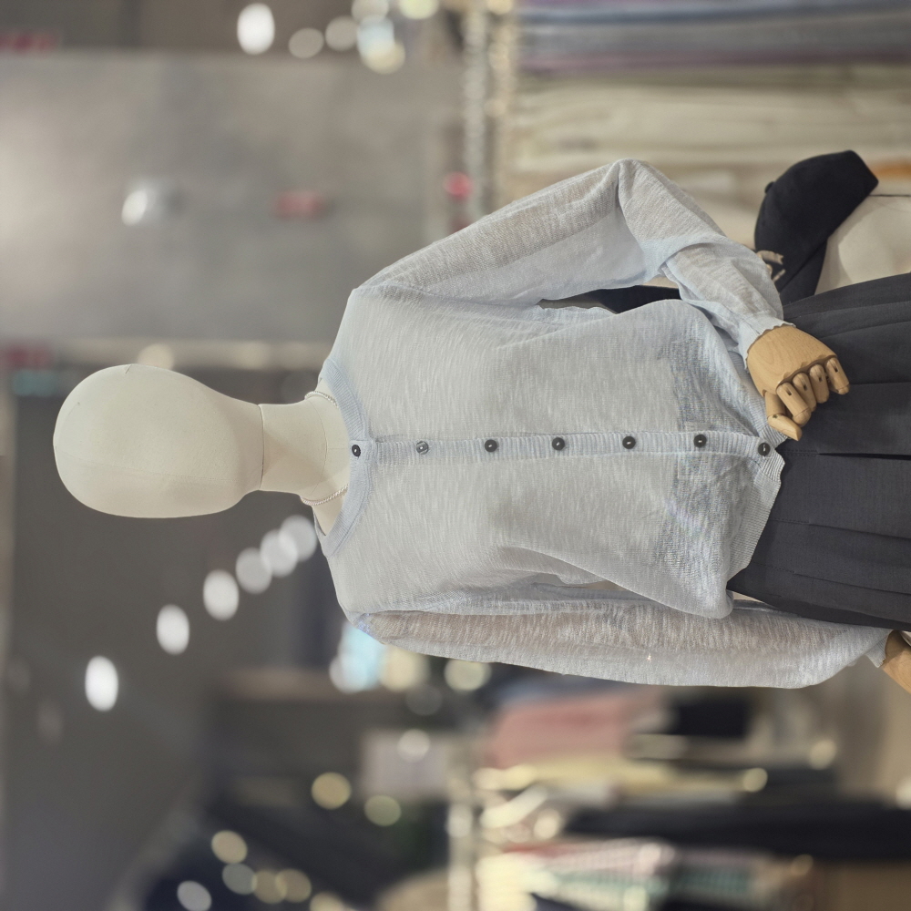 뒷넥 리본 강연 가디건 TRCK26571