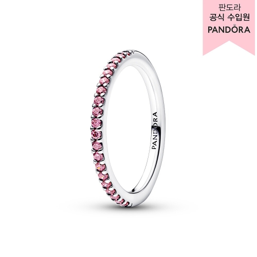 판도라 스파클링 핑크 밴드 링 192999C02