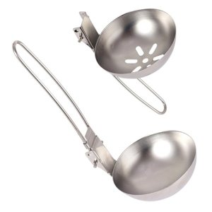 캠핑문 휴대용 접이식 스텐레스 국자