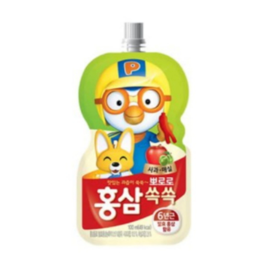 팔도 뽀로로 홍삼쏙쏙 사과 매실 100ml 10포 (2개)_이미지