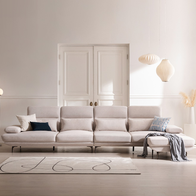 헤이미쉬홈 몽드 스윙 아쿠아텍스 이지클린 조야 패브릭 소파 6인용 (스툴포함)_이미지