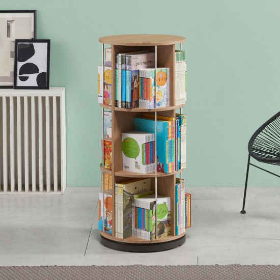 비앙스 VONI 원형 3단 회전책장 480