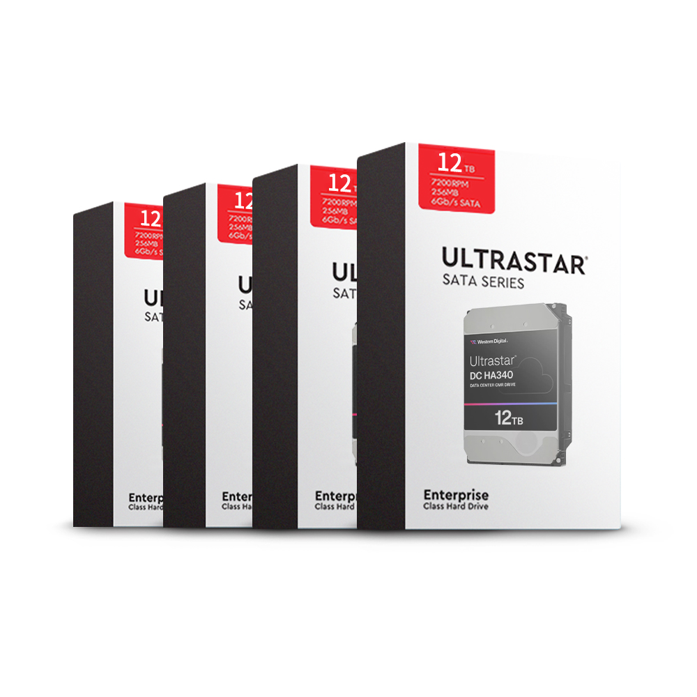 Western Digital Ultrastar DC HA340 박스 패키지 7200/512M WUS721212BLE604 (4x12TB)