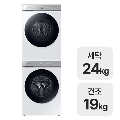 삼성전자 비스포크 AI WF24A9500KW + DV19A9740CW이미지입니다. 누르면 해당 게시물로 새창이동합니다.