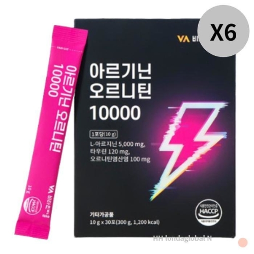 엘에스생명과학 비타민마을 아르기닌 오르니틴 10000 30포 (6개)_이미지